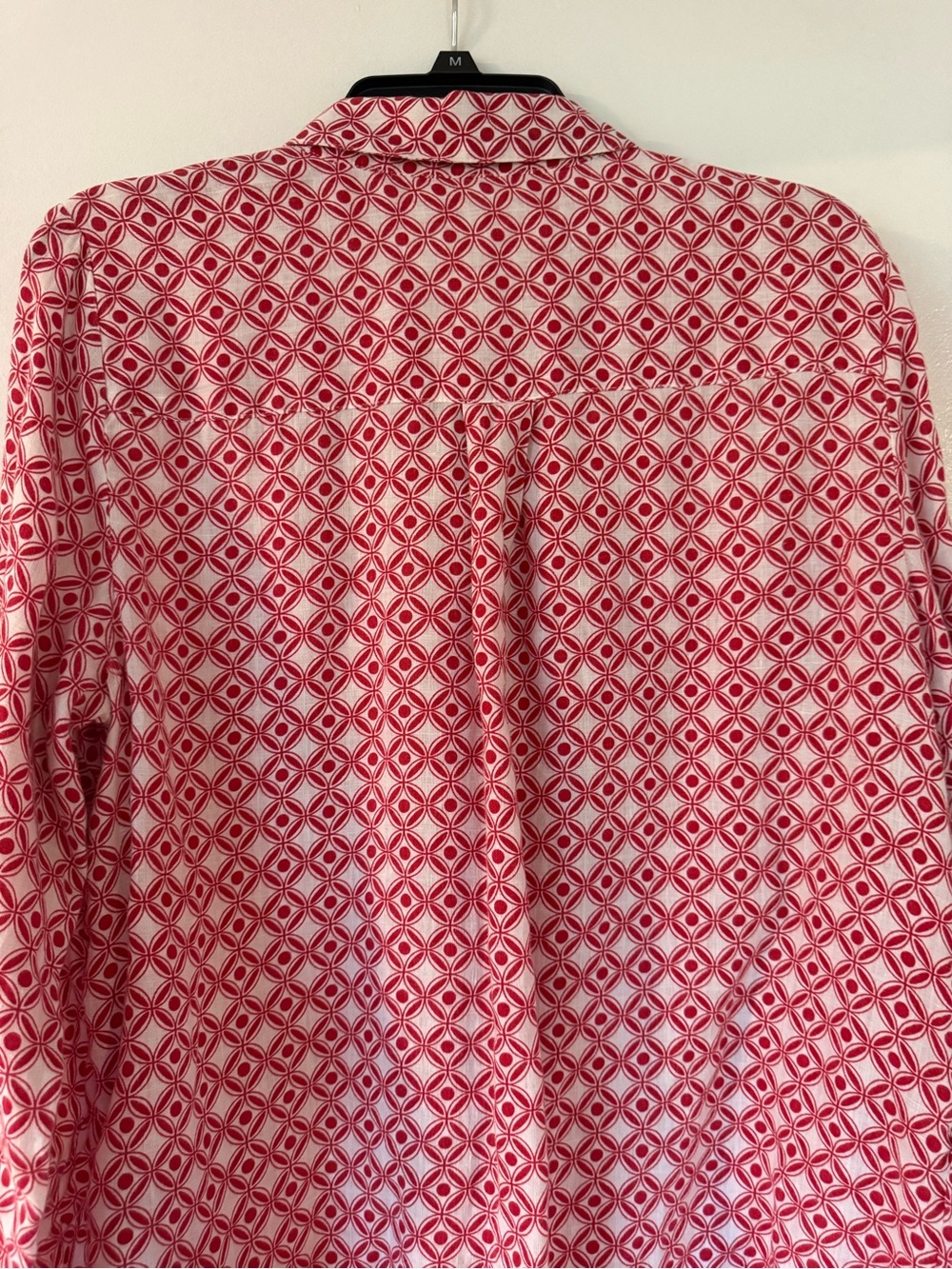 Printed Button-Up Shirt - red Geometric Pattern - Picture 4 of 5